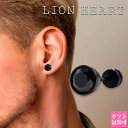 LION HEART ライオンハート ピアス シングルスタッドピアス 片耳 ブラック LHMP002N ステンレス ジルコニア