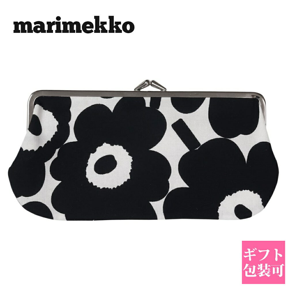 マリメッコ がま口 ポーチ marimekko ポーチ がま口 SILMALASI KUKKARO MINI UNIKKO ミニウニッコ ブラック 091496-190 小物入れ ペンケース 誕生日プレゼント 女性 通販 2024