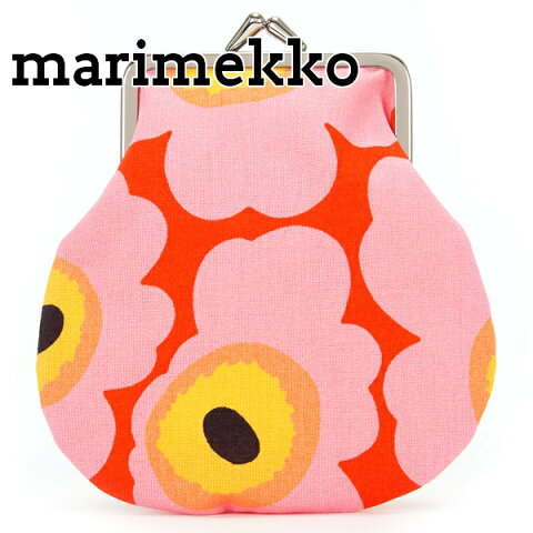 【ネコポス送料無料】マリメッコ marimekko ポーチ レディース がま口ポーチ PIENI KUKKAROMINI MINI UNIKKO ミニウニッコ ウニッコ 花柄 オレンジ/ピンク/イエロー 046032-230 春夏 正規品 ブランド 新品 新作 2020年 ギフト プレゼント 注目アイテム