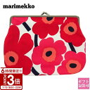【P3倍】Marimekko マリメッコ ポーチ ガマ口 がま口 ウニッコ柄 ミニウニッコ Puolikas Kukkaro プオリカス クッカロ レッド 03...