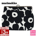 【P3倍】Marimekko マリメッコ がま口 ポーチ 化粧ポーチ 入れ Puolikas Kukkaro Mini ウニッコ ブラック 091497-190...