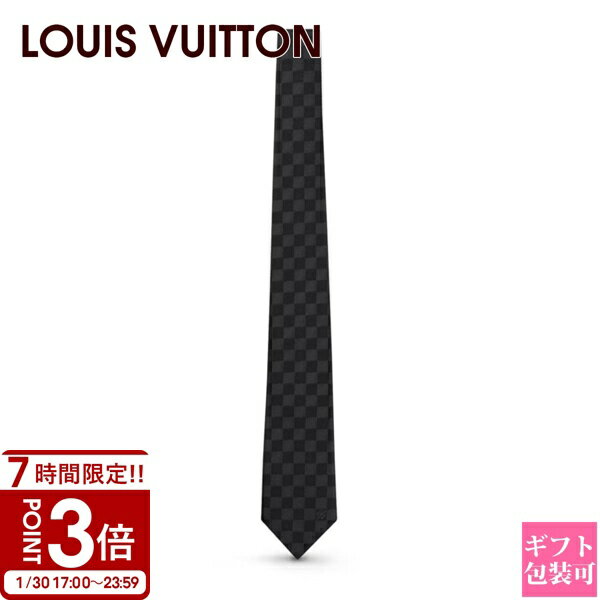 【P3倍】LOUIS VUITTON ルイヴィトン ダミエ ネクタイ ネクタイ・ダミエ クラシック 8CM ノワール M78752