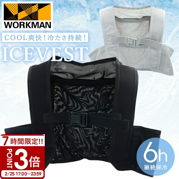【P3倍】ワークマン タルテックス アイスベスト（アイスパック4個付）長時間保冷 アイスパック 着る保冷剤 安価 長時間冷却 熱中症対策 暑さ対策 アイスベスト