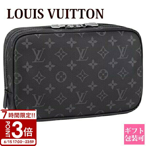 【P3倍】LOUIS VUITTON ルイヴィトン 鞄 トラベルポーチ トゥルース トワレ GM モノグラム エクリプス M43383