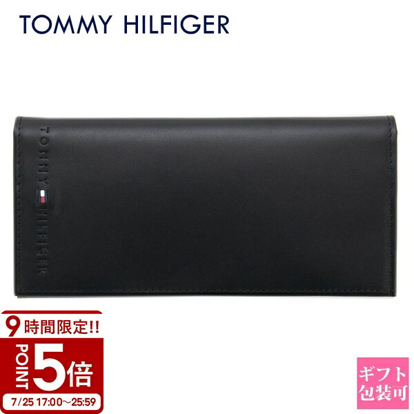 【P5倍】TOMMY HILFIGER トミーヒルフィガー 財布 長財布 二つ折り ブラック 31TL19X006 1