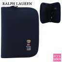 RALPH LAUREN ラルフローレン 母子手帳ケース A6 母子手帳 ベア 刺繍 ネイビー CWPOACCI9P20003 ファスナー