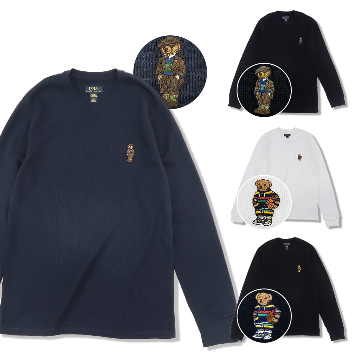 ラルフローレン tシャツ 長袖 POLO RALPH LAUREN ロンT サーマル Tシャツ クルーネック ワンポイント 刺繍 ACTIVE BEAR L/S THERMAL PW26HF ポロ・ラルフローレン ポロ 2023