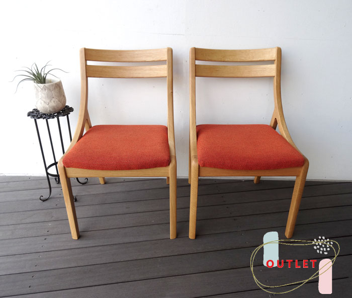 ダイニングチェアチェア 2脚セット 椅子 イス アウトレット おしゃれ オーク無垢 北欧 背もたれ付き 木製 チェアー ナチュラル アルコチェア 座面高さ42cm【送料無料】アウトレット アルコ ダイニングチェア 2脚セット オーク無垢