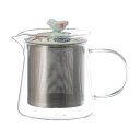 ティーポット グラスポット ガラスポット 急須 おしゃれ 波佐見焼 陶器 磁器 小鳥 バード 花柄 和モダン かわいい 人気 スーパーステンレス 大容量 日本製...