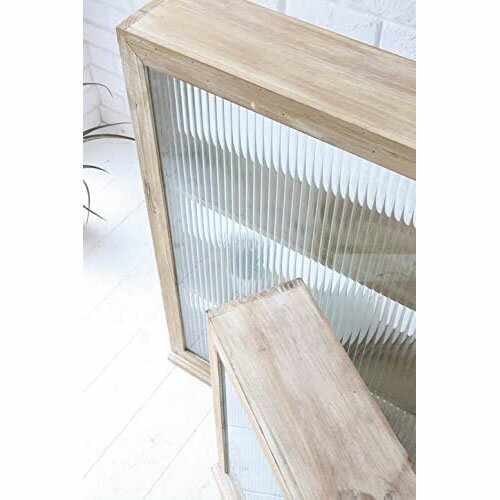 ガラスケース ガラスキャビネット 木製フレーム ヴィンテージ風 アンティーク調 おしゃれ レトロ 小物入れ アメリカン フレンチ ナチュラル カントリー 北欧 ディスプレイ 木製 無垢 小物収納【送料無料】グリニッチ・グラスシェルフS [3]