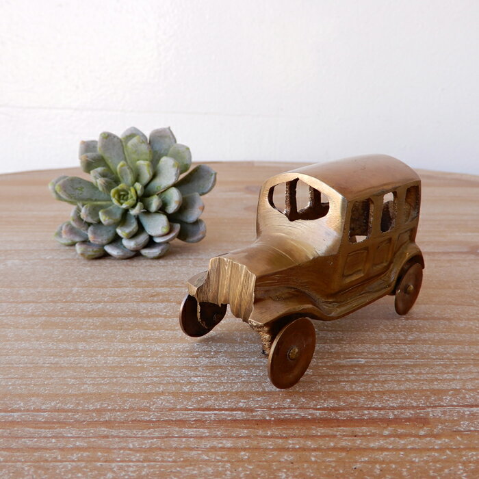 乐天商城 - 真鍮 置物 ブラス Brass レトロ 装飾品 車 カー car 卓上小物 ヴィンテージ マイクロ 小物 ミニ 小物 アンティーク 雑貨 コレクション オブジェヴィンテージカー　L
