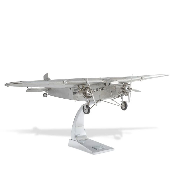 飛行機 軍用機 置物 シルバー フォード 男のロマン 男性好み おしゃれ オブジェ ディスプレイ スタンド型 かっこいい オランダオーセンティックモデルズ社 海外インテリア 個性的 贈り物【送料無料】Authentic Models 飛行機・フォード [2]