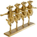 うし 牛 COW 踊る牛 ダンシングカウ 置物 ゴールド 個性的 おしゃれ インテリア雑貨 アニマルグッズ かわいい 贈り物 誕生日 プレゼント ギフトおもしろい【送料無料】デコフィギュア 踊る牛 40cm(3)