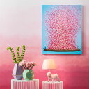 アートポスター アートパネル キャンバスアート フラワー 花柄 ボート アジアン ベトナム アジア アート ピンク インテリア カラフル 壁掛け 額絵 小舟 ハッピー 縁起の良い 運気アップ 贈り物 100×80【送料無料】フラワーボート