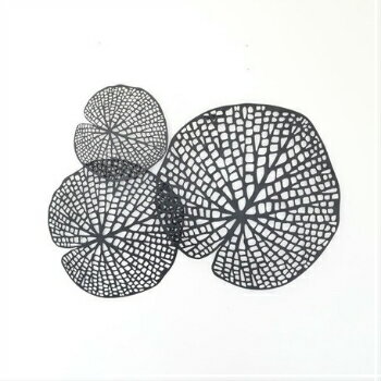 壁飾り 壁掛け 蓮 ロータス ハス ウォールデコレーション ブラック 黒 おしゃれ ウォールデコ ウォールアート アイアン ディスプレイ雑貨 パネル アート カフェ雑貨 アンティーク 北欧 インテリア【送料無料】ウォールアートパネル(ロータス) [3]