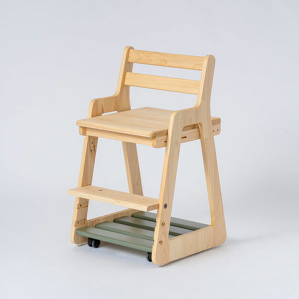 キッズチェア 椅子 デスク用チェア ヒノキ ひのき 檜 日本製 国産家具 安心安全 おしゃれ 高さが変えられる 成長 木製チェア ずっと使える パソコンチェア 天然木 北欧 ナチュラル おしゃれ【送料無料】コマカデスクチェア [2]