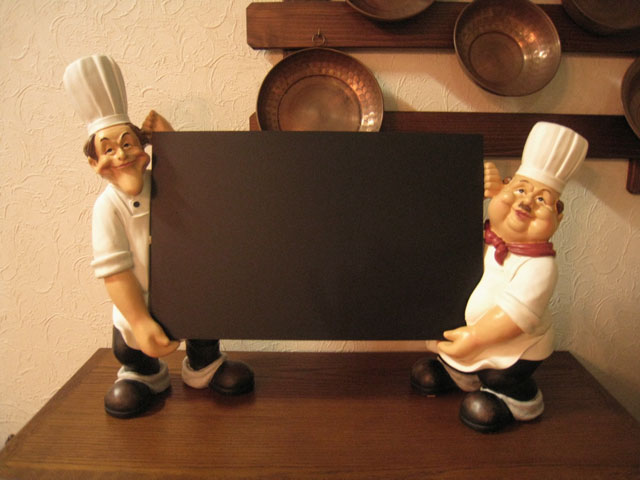 メニューボード シェフ 黒板 アンティーク 看板 ブラックボード 店舗用 業務用 お店 レストラン カフェ..