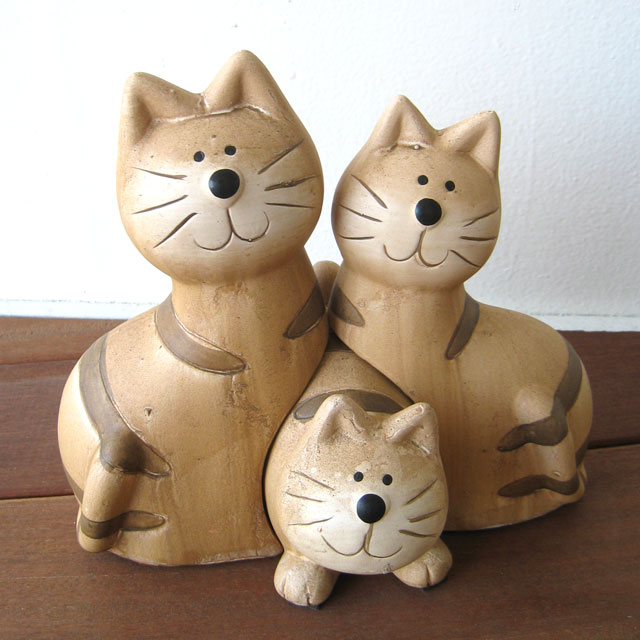 猫 置物 置き物 ネコ 猫グッズ ねこ 陶器 雑貨 可愛い プレゼント 贈り物 お誕生日 お祝い 和風小物 猫置物【お買い得品】ドッキング猫