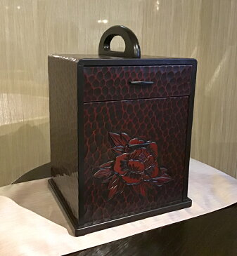 民芸家具 時代箪笥 伝統工芸品 彫刻 鎌倉彫 和家具 和タンス 木製小物 和風チェスト 和モダン 民芸チェスト ミニチェスト 飾り棚家具 アクセサリーケース レトロ 和風家具 民芸家具【送料無料】鎌倉彫風 薬箱二ツ引