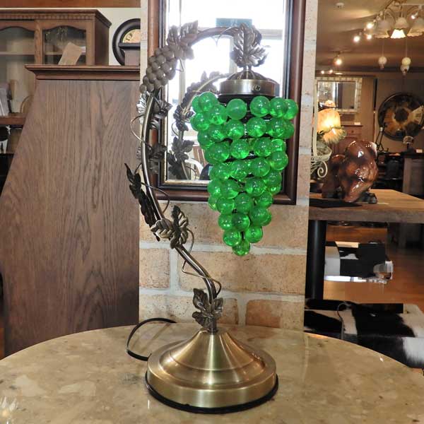 ランプ ガラス照明 タッチランプ 3段階調光 葡萄 ぶどう ブドウ グレープ Grape おしゃれ テーブルランプ テーブルライト ランプ ガラスランプ インテリア照明 間接照明 贈り物 プレゼント【送料無料】タッチランプ/葡萄 グリーン [2]