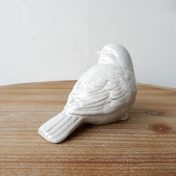小鳥 置物 鳥 陶器製 おしゃれ かわいい 小鳥 Bird バード インテリア雑貨 オブジェ 雑貨 置き物 おしゃれ アンティーク プレゼント 贈り物 お誕生日 シャビー ホワイト 部屋 飾り ギフト【お買得品】Small bird object [2]