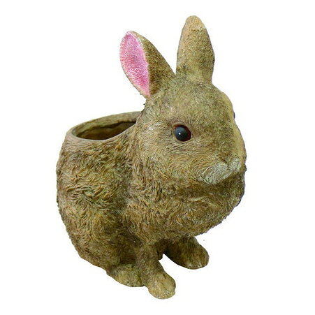 うさぎ 花器 花瓶 花びん ウサギ 一輪挿し 置物 ガーデニング オーナメント オブジェ おしゃれ インテリア雑貨 置き物 インテリア雑貨 プレゼント 贈り物 お誕生日 お祝い【お買得品】野ウサギベースの商品画像 2