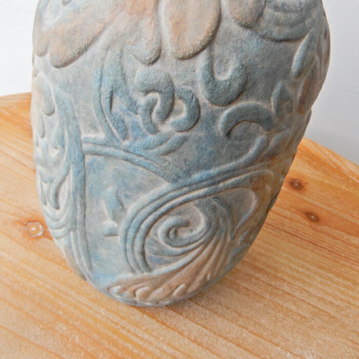 花びん 北欧 テラコッタ 陶器 エレガント 花器 ベース カフェ アンティーク ディスプレイ雑貨 インテリア雑貨 カフェ雑貨 北欧 フレンチシャビーインテリア インテリアグリーン 花瓶                        【送料無料】Sculptureベース [2]