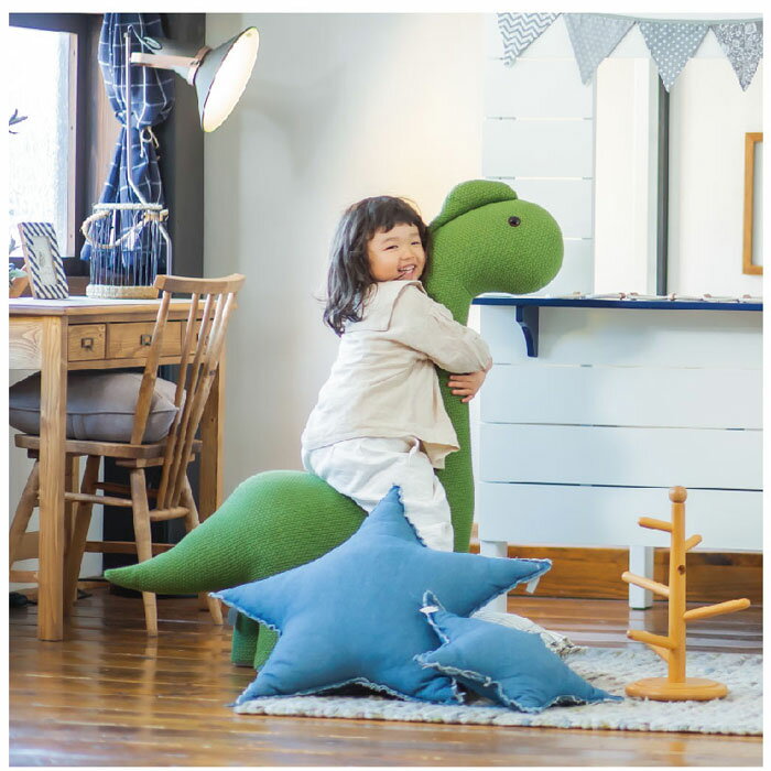 スツール キッズチェア 木製 子供用椅子 孫 贈り物 恐竜 竜脚類 草食恐竜 ブラキオサウルス 子供 子ども椅子 子供いす かわいい グリーン グレー 耐荷重8...