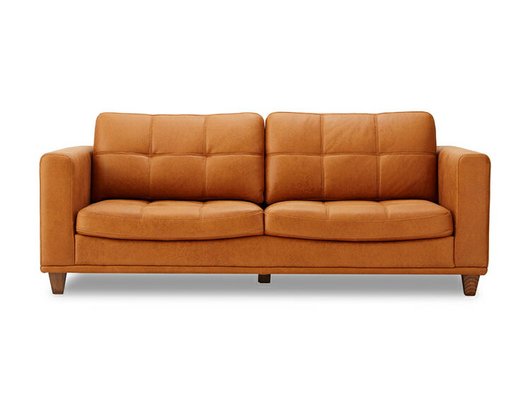 ソファ 三人掛けソファ おしゃれ レザーテックス 新素材 3人掛け ローソファ 肘付きソファー ステッチ ヴィンテージ風 かっこいい ブルックリンスタイル キャメル カカオ 三人掛け 3P レザー風 幅190cm【送料無料】Jenson 3人掛けソファ [2]