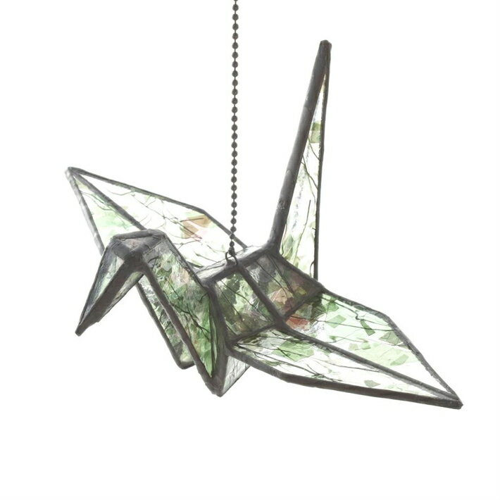 ステンドグラス ステンドガラス 大人気 壁掛け 吊るし 飾り インテリア小物 おしゃれ雑貨 鶴 折鶴 折り紙 ツル つる カラフル おしゃれ かわいい 贈り物 プレゼント ギフト お誕生日祝い お祝い【送料無料】ステンドグラス/TSURU(2)のサムネイル