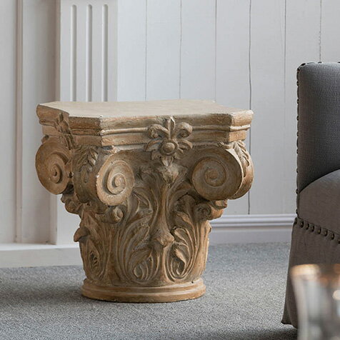 アクセントテーブル 台座 宮殿柱デザイン テーブル サイドテーブル ペデスタル アンティーク中世ヨーロ..