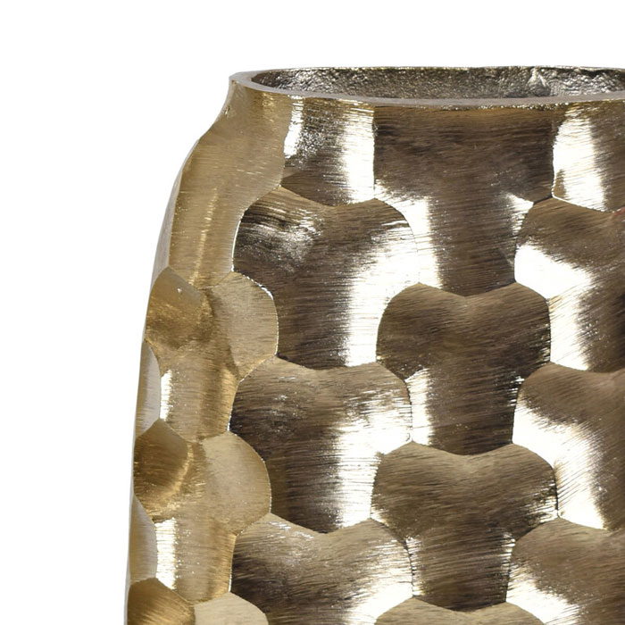 花瓶 花びん 花器 フラワーベース ディスプレイ おしゃれ ゴールド アルミ製 オブジェ 個性的 エレガント モダンインテリア 海外インテリア 花器 フラワーベース ディスプレイ 大きめ【送料無料】ハニカムゴールドフラワーベース