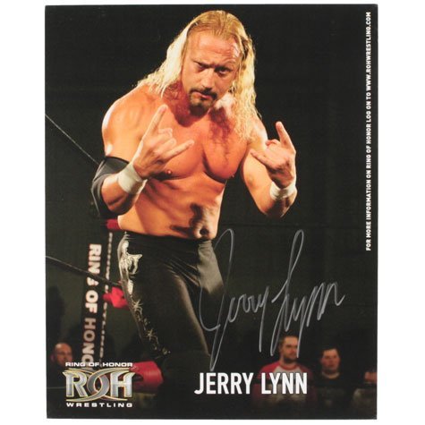 ジェリー・リン 直筆サイン入りフォト Ring of Honor（ROHプロレス） マーチャンダイズ JERRY LYNN AUTOGRAPHED 8X10 Signed PhotoROHプロレス、ジェリー・リンの直筆サイン入りフォトです。...