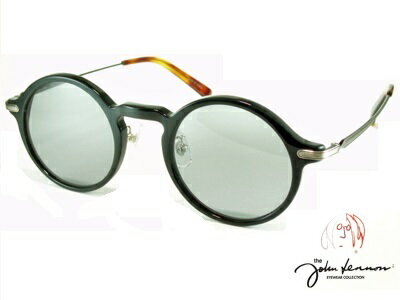 レトロモードな丸メガネ/グレーレンズ/ブラック John Lennon ジョンレノン サングラス 804-1 UVカット、オシャレ【送料無料】飛沫 防止