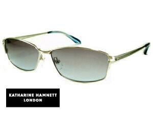 KATHARINE HAMNETT キャサリンハムネット サングラス KH-953-1 アーバンスタイル シャーリング シルバー ブルーグレー ハーフ メンズ 男性 レディース UVカット ブランド モード ロンドン UK ドライブ オシャレ