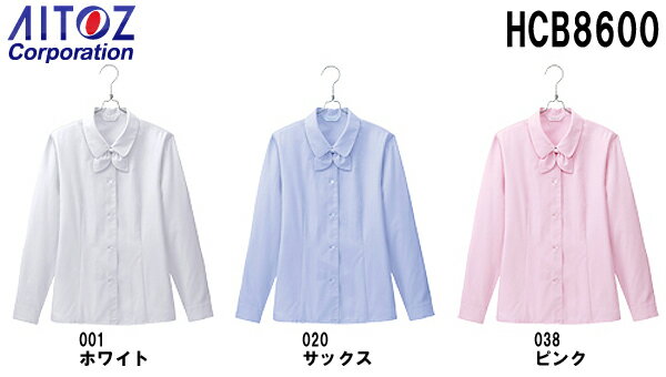 ブラウス ビジネスウェア 事務服 長袖ブラウス HCB8600 17号-19号 ブラウス アイトス ピエ AITOZ Pieds お取寄せ