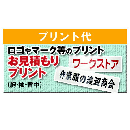 ★P2倍！お買い物マラソン期間★【代引き不可】 お見積りプリント入れ プリント代以外に別途新規作成料が必要(胸・袖 1100円(税込)～、背中 3300円(税込)～)です。別途お買い求めください。 [加工オプション]