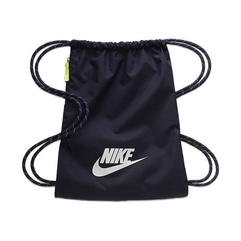 ジムサック ナップサック メンズ レディース ジュニア キッズ ナイキ　NIKE ヘリテージ2.0 ジムサック/スポーツバッグ 13L トレーニングバッグ ジム フィットネス 部活 普段使い 鞄 男女兼用 かばん　紺色　ダークネイビー/BA5901-451