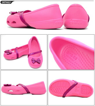 キッズ サンダル クロックス crocs リナ フラット ガールズ ジュニア 子供靴 ストラップサンダル 女の子 15.0-21.0cm ぺたんこ フラット lina flat kids 正規品 かわいい バレエシューズ 204028