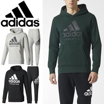 スウェット 上下セット メンズ/adidas アディダス M SPORT ID ATHLETICS ロゴ 裏起毛 プルオーバーパーカー パンツ 男性用 トレーニングウェア スエット トレーナー カジュアル ストリート スポーツウェア 上下組 /EBW85-DLF14