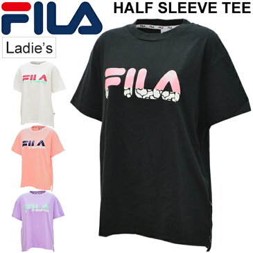 Tシャツ 半袖 レディース フィラ FILA HALF SLEEVE TEE スポーツ カジュアル カラフル ロゴ バックプリント 女性 トップス スポカジ/FL3356