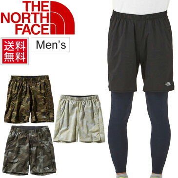 ランニングパンツ メンズ ノースフェイス THE NORTH FACE ノベルティースワローテイルベントハーフパンツ/スポーツウェア 男性 ショートパンツ トレーニング マラソン ジョギング ボトムス 短パン カモフラージュ柄/ NB41887