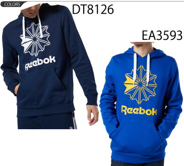 スウェット パーカー 長袖 トレーナー メンズ リーボック Reebok CL ビッグロゴ フーディー スポーツウェア スエット プルオーバー スウェットシャツ 男性 トレーニング ジム カジュアル ストリート/FTR29