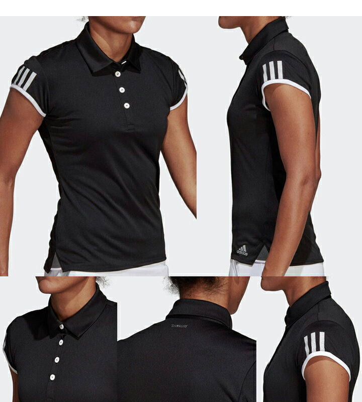 ポロシャツ 半袖 レディース アディダス adidas TENNIS CLUB 3ST POLO ゲームシャツ スポーツウェア 女性 テニスウェア ソフトテニス トップス/ FRO23【取寄】