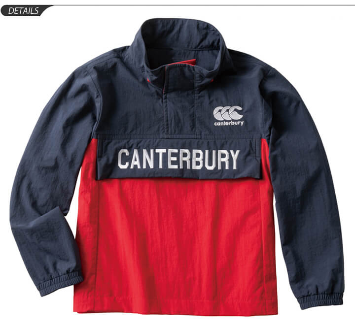 トレーニングウェア ウィンドブレーカー キッズ 男の子 女の子 子供服 カンタベリー Canterbury アノラックフーディ アウター プルオーバー ロゴ スポーツ カジュアル スポーツ観戦 ナイロン おしゃれ 上着 /RAJ79750