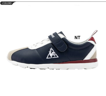 ジュニア シューズ キッズ 男の子 女の子 スニーカー 子供靴 ルコック le coq sportif モンペリエ V K SB/19-22.0cm シングルベルト ベルクロ 定番 軽量 男児 女児 小学生 運動靴 ネイビー系 おしゃれ スポーティ カジュアル くつ/QL5PJC12NT