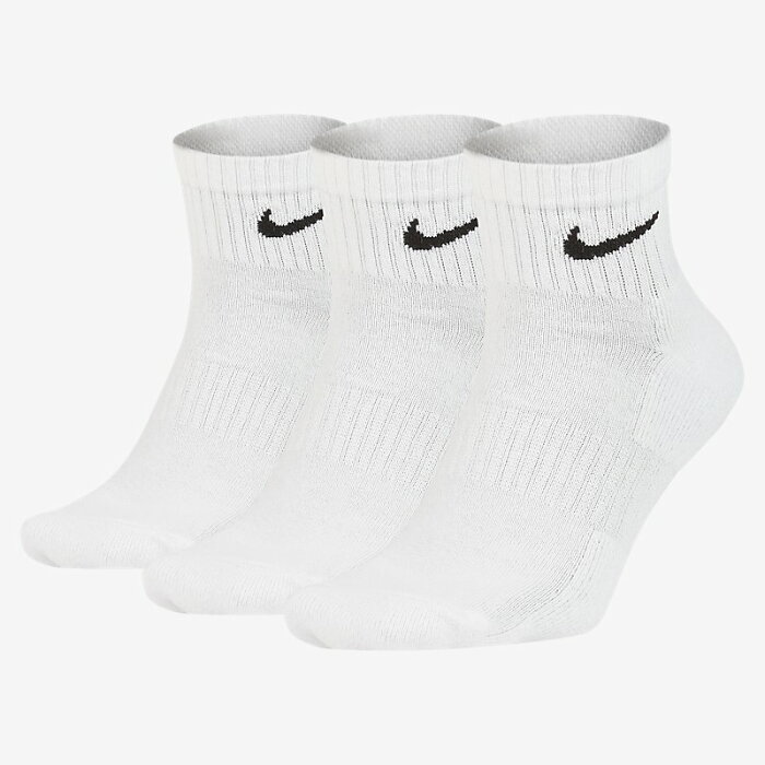 ソックス 3足セット 靴下 メンズ レディース キッズ ナイキ NIKE 3P エブリデイ クッション アンクル ソックス 3足組 スポーツ クォーター 通学 スクール 普段使い/SX7667-100