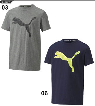 キッズ Tシャツ 半袖 ジュニア 男の子 女の子 子供服 プーマ PUMA ACTIVE SPORTS グラフィック TEE/スポーツウェア 130-160cm ビッグロゴ クルーネック 半袖シャツ 運動 通学 部活動 普段着 トップス/582913