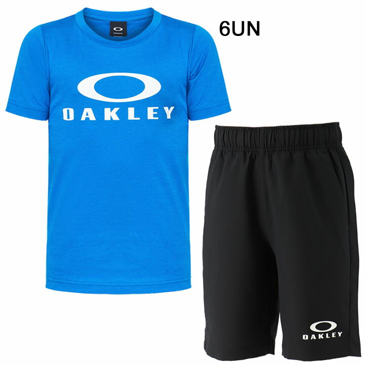 キッズ 半袖Tシャツ ハーフパンツ 上下セット 子供服 オークリー OAKLEY スポーツウェア セットアップ 130-160cm 半袖シャツ ショートパンツ 2点セット 上下組/男の子 女の子 部活 普段使い/FOA400816-FOA400833