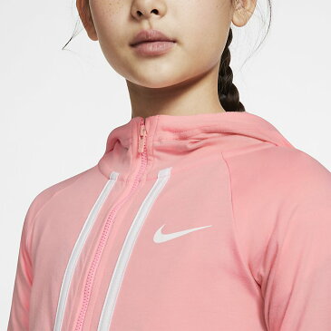 スウェット 長袖 パーカー キッズ 女の子 ジュニア 子ども アウター ナイキ NIKE YTH ガールズ フルジップ ジャージー/スポーツウェア 子供服 130-160cm スエット 薄手 フーディ 女児 普段使い 上着 羽織/AQ9051-697